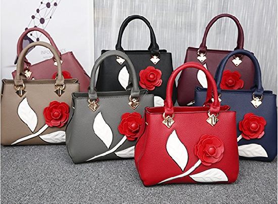 PU Leather Handbag Women Bag Flower Handbag Fashion Lady Shoulder Handbag 2018 (WDL0595)