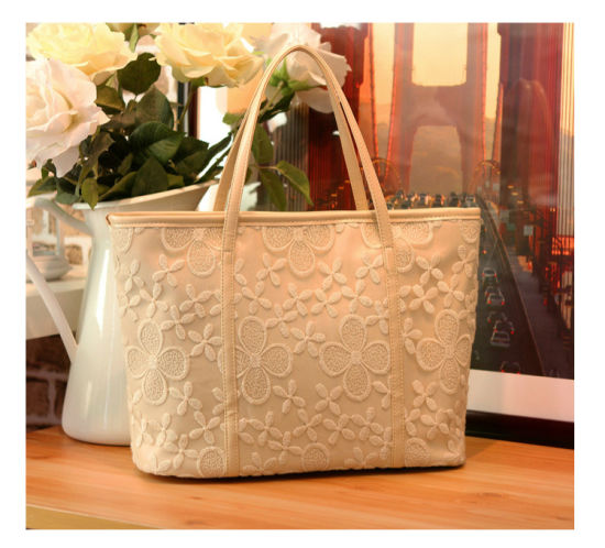 New Arrival Fancy Lace Lady Handbags Women Tote Designer Causal Bag (WDL0979)