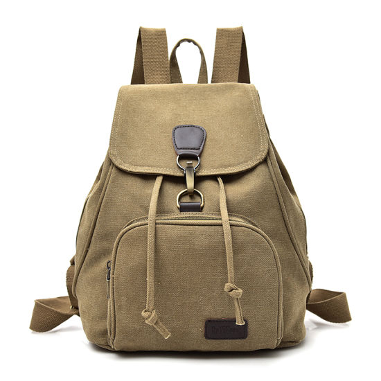 Women Canvas Backpacks Schoolbag for Teenagers Girls Travel Rucksack (WDL0937)
