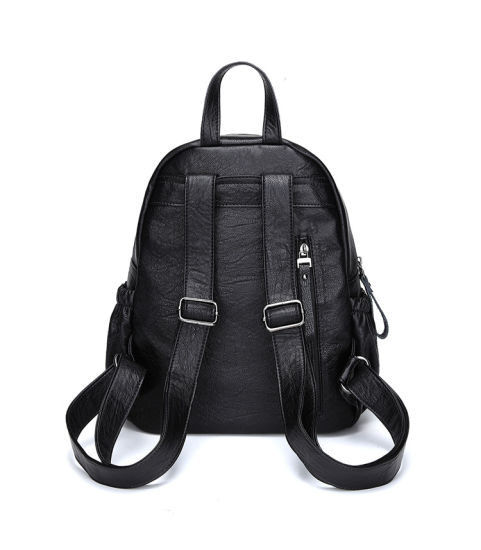 Basic Lady Backpack PU Leather Girls Daily Backpack (WDL0820)