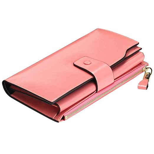 Larger Capacity Clutch Wallet Card Holder Organizer Ladies Purse Clutch Wallet Card Holder Leather Wallet Ladies Purse (WDL01079)