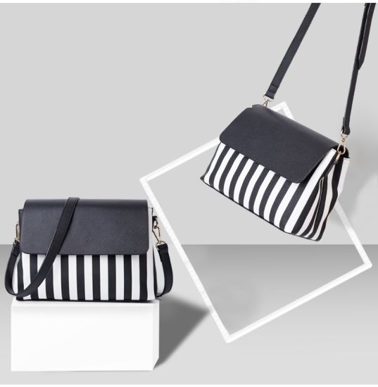Black and White Classic Fashion Simple Lady Handbag Nice Designer (WDL0125)
