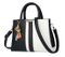 Classic PU White and Black Strap Fashion Lady Handbag Hot Sell Bag (WDL0195)