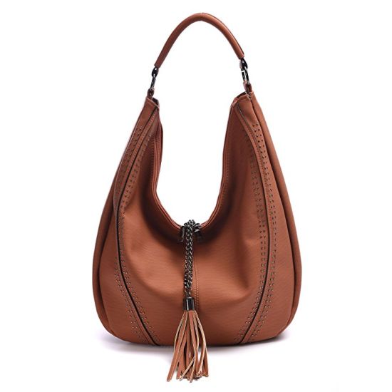Rivet Decoration PU Fashion Women Large Capacity Shopping Bag (WDL0302)
