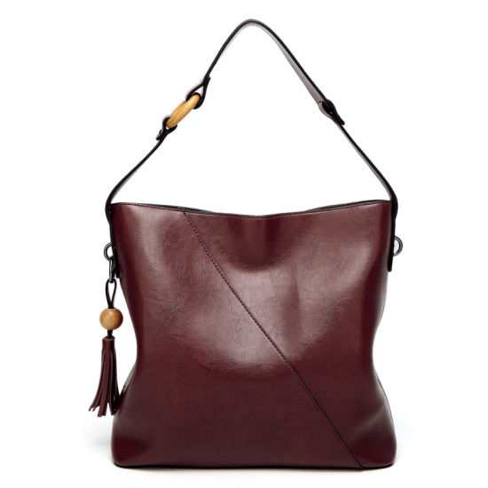 Fashion Lady Tote Shopping Bag Mummy Bag with Tassel Tote Bag Ladies Handbag (WDL0206)