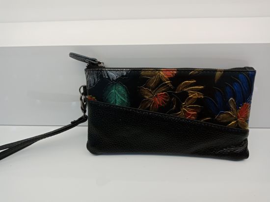 Genuine Leather Bags Clutch Women Flower Bag Promotional Bag (WDL0426)