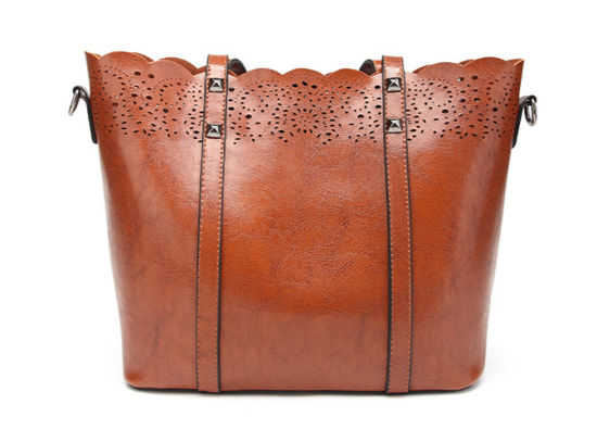Ladies Handbags PU Leather Women Bag Flower Hollow out Bag (WDL0862)
