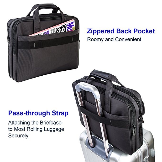 17 Inch Laptop Bag Travel Briefcase with Orjanizer Expandable Shoulder Bag Water Resisatant