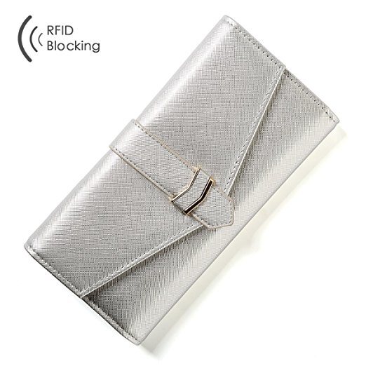 Clutch Waallet Card Holder Purse Wallet Coin Pocket Women′s Leather Wallet Ladies Mini Purse with ID Window (WDL01081)