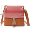 Lady Messenger Bag Causal Shoulder Bag Strip Canvas Shoulder Bag (WDL0965)